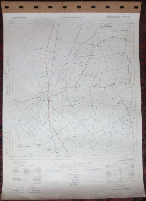 Trig Survey Map of Ramatlabama (North West Province) 2525DA - Scale 1:50 000 - 1980