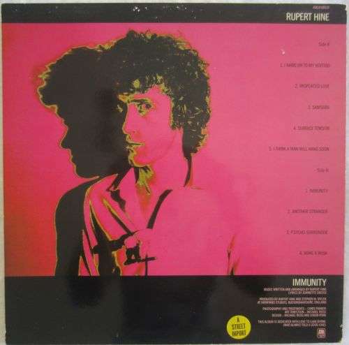 RUPERT HINE - Immunity - 1981 - Vinyl LP Record - NM / VG