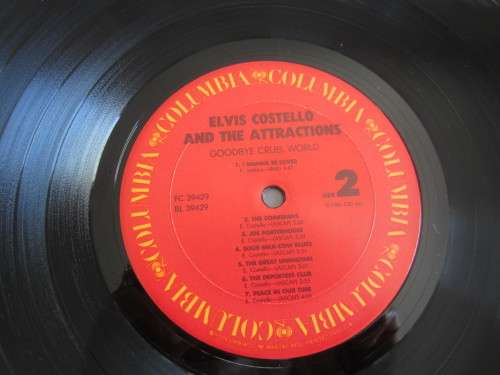 ELVIS COSTELLO AND THE ATTRACTIONS - Goodbye Cruel World - 1984 - Vinyl LP Record - VG
