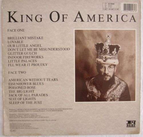 THE COSTELLO SHOW Featuring THE ATTRACTIONS & CONFEDERATES - King of America -1986 - Vinyl LP - VG
