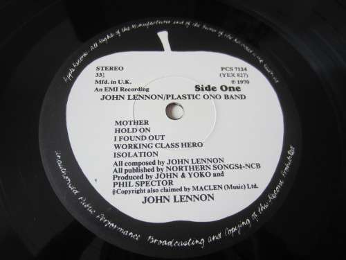 JOHN LENNON / PLASTIC ONO BAND - 1970 -  Vinyl LP Record - VG+ / VG