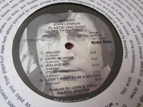 JOHN LENNON - Imagine - 1971 - Vinyl LP Record - VG+ / NM - Incl poster and postcard