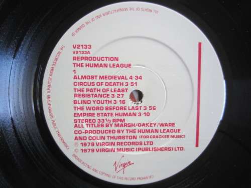 THE HUMAN LEAGUE - Reproduction - 1979 - V2133 - Vinyl LP Record - NM / NM