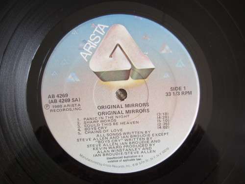 ORIGINAL MIRRORS - 1980 -  AB 4269- Vinyl LP Record - VG+ / VG