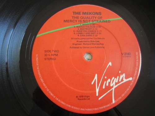 THE MEKONS - The Quality of Mercy is Not Strnen - 1979 - V 2143 - Vinyl LP Record - NM / VG+