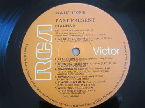 CLANNAD - Pastpresent - 1989 - RCA (D) 1109 - Vinyl LP Record - VG / VG