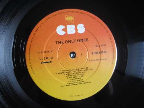 THE ONLY ONES - The Only Ones - 1978 - CBS 82830 - Vinyl LP Record - NM / VG+