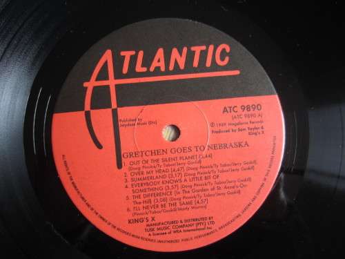 KING`S X - Gretchen Goes To Nebraska - 1989 - South Africa - Vinyl LP Record - VG+ / VG