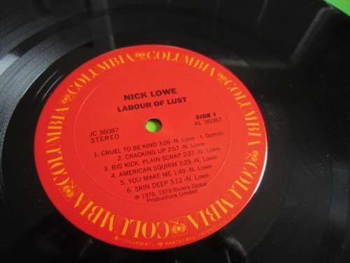 NICK LOWE - Labour of Lust - 1979 - JC 36087 - Vinyl LP Record - VG / VG+