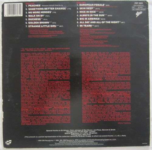 THE STRANGLERS - Greatest Hits1977-1990 - South Africa - Vinyl LP Record - VG / VG