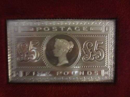 Sterling Silver Replicas The Stamps of Royalty for the Queens Silver Jubilee - 1977