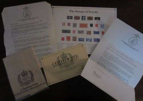 Sterling Silver Replicas The Stamps of Royalty for the Queens Silver Jubilee - 1977