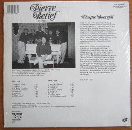 PIERRE RETIEF EN SY ORKES - Kaapse Boerejol - VLP (B) 5098 - LP Vinyl Record - VG+ / VG+