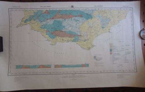 Geological Survey Map of Gansbaai and Bredasdorp - Scale 1:125 000 - 1963