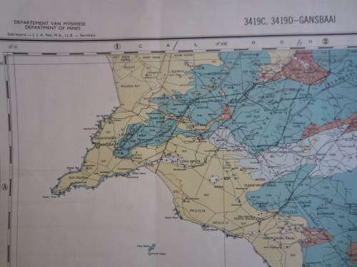 Geological Survey Map of Gansbaai and Bredasdorp - Scale 1:125 000 - 1963