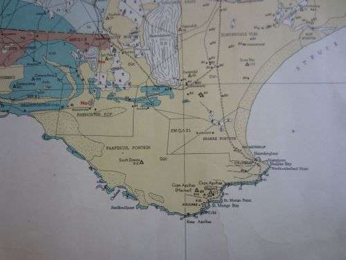 Geological Survey Map of Gansbaai and Bredasdorp - Scale 1:125 000 - 1963