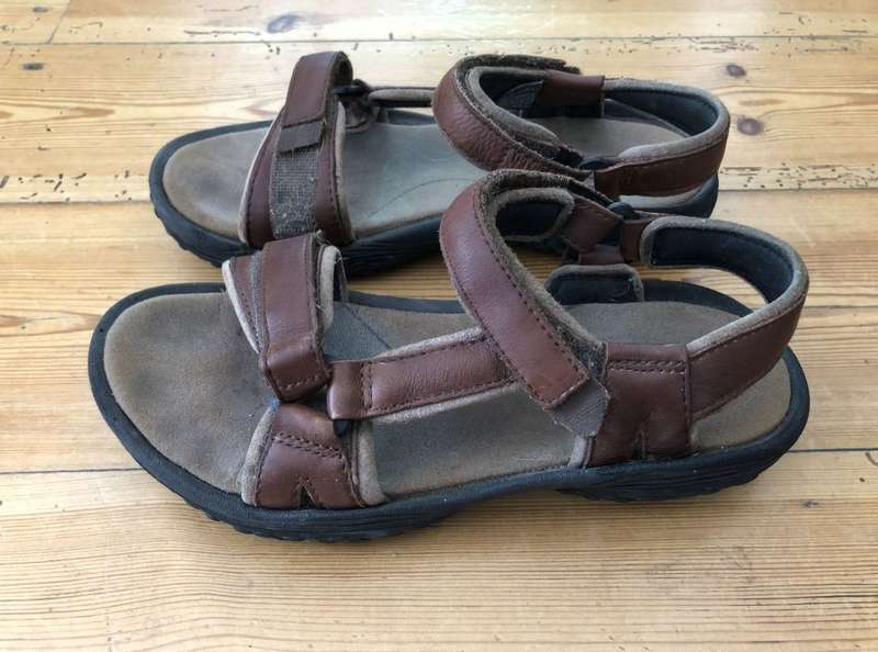 Teva Women`s Leather Walking Sandals - Size 4 1/2