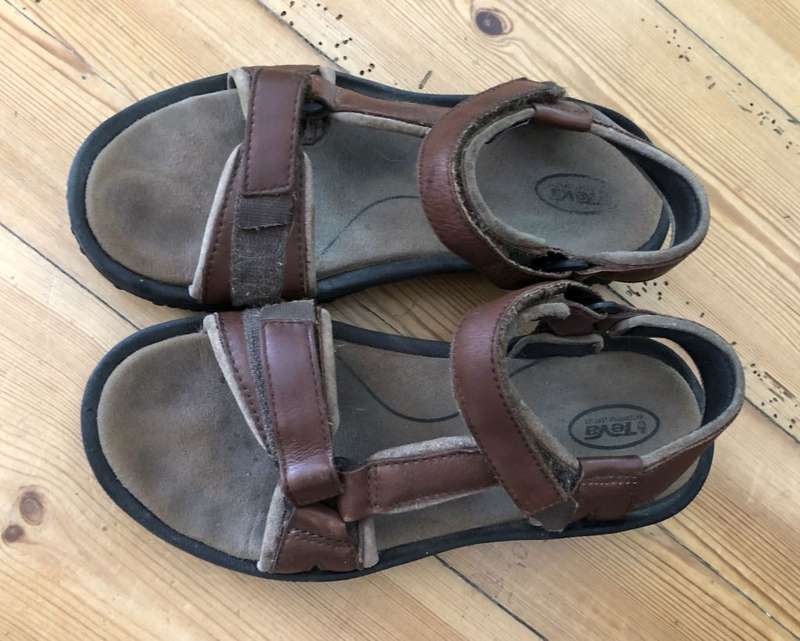 Teva Women`s Leather Walking Sandals - Size 4 1/2