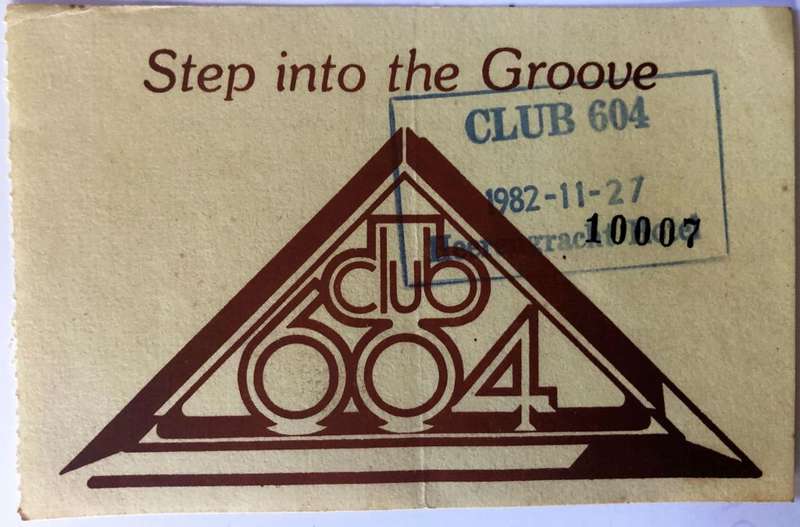 CLUB 604 - Entrance Ticket - 1982
