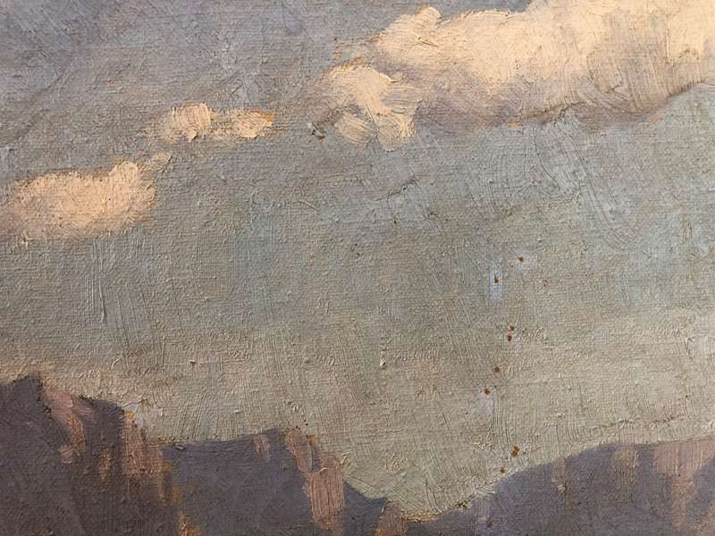 Oil Painting of a Mountain Scene in the Cape - William Thomas Blennerhassett (1896 - 1954)