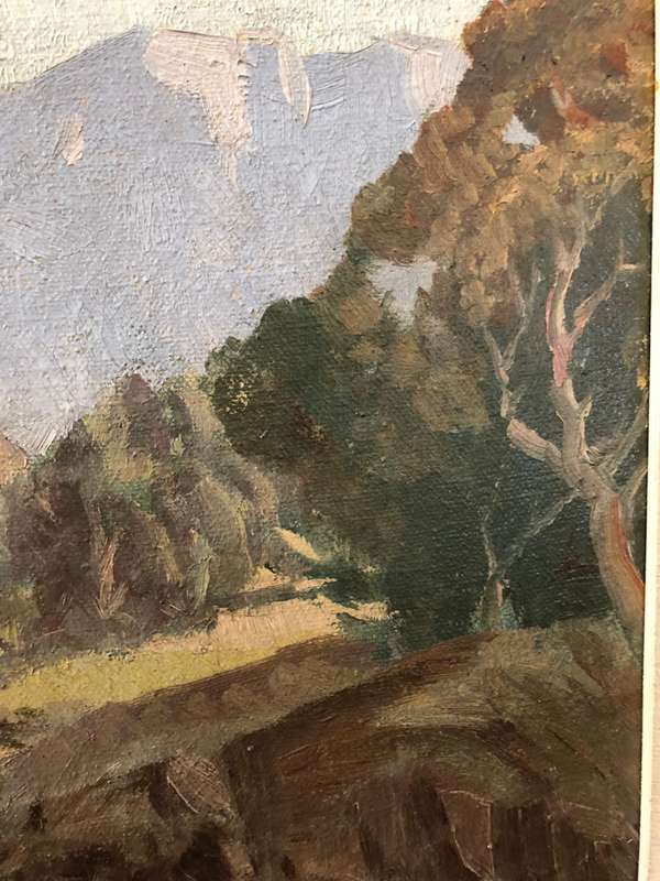 Oil Painting of a Mountain Scene in the Cape - William Thomas Blennerhassett (1896 - 1954)