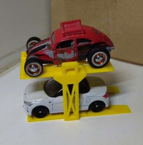 3d Printed car lift for diorama (For Matchbox,Hot Wheels,Tomica, Realtoy, Maisto)