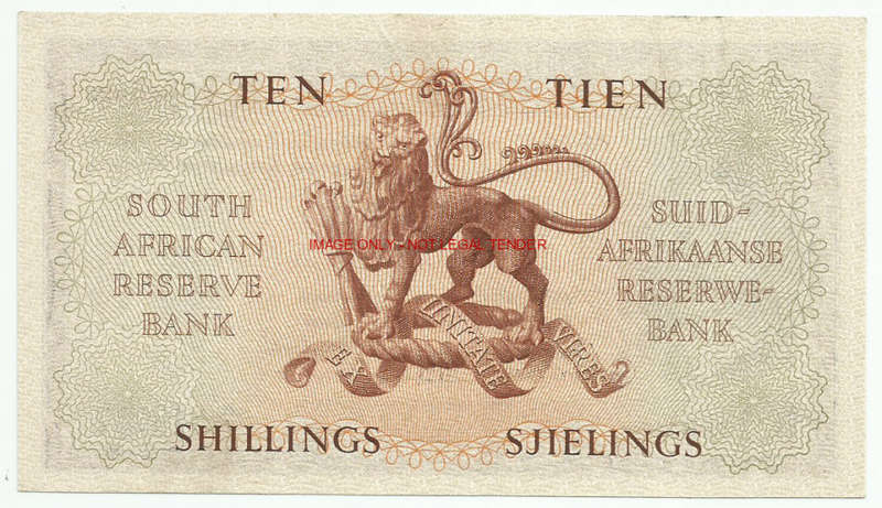 M.H. DE KOCK, 2ND ISSUE, TEN SHILLINGS A1, EF/AUNC