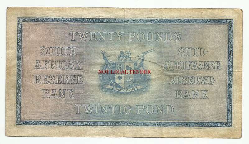 W.H. Clegg 4th Issue , Twenty Pounds C3,  September 1928, VF