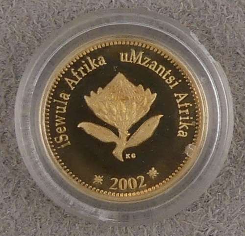 South Africa Proof Tickey 2 1/2 Cents 2002 Marine Series The Brydes Whale