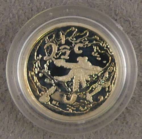 South Africa Proof Tickey 2 1/2 Cents 2000 Marine Series Octopus