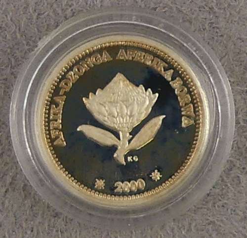 South Africa Proof Tickey 2 1/2 Cents 2000 Marine Series Octopus