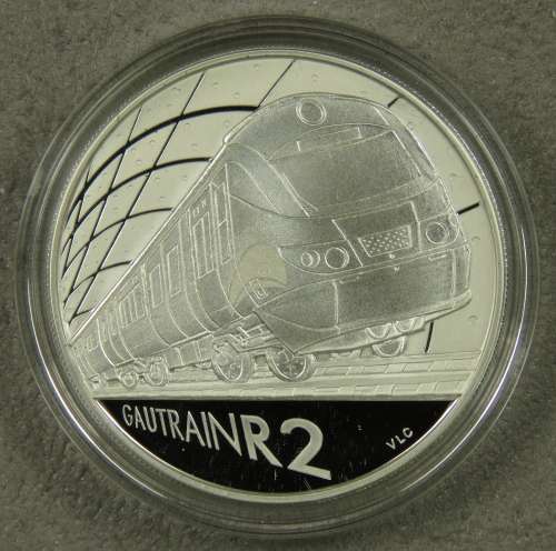 South Africa Proof Silver R2 1 Ounce Gautrain 2012
