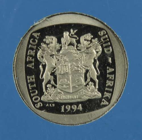 South Africa Proof R5 *No Steps* 1994 Inauguration