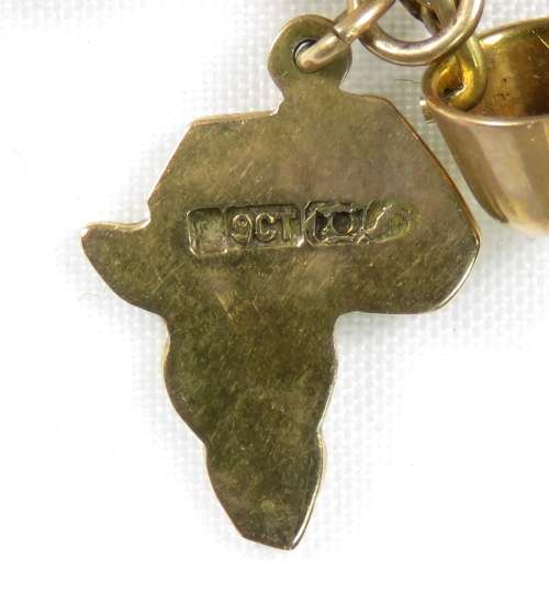 Africa Gold Miners Brooch Ca 1900 Spade & Pick 9ct Hallmark
