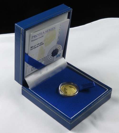 2008 Protea Mahatma Gandhi 1/10oz Proof Gold Coin
