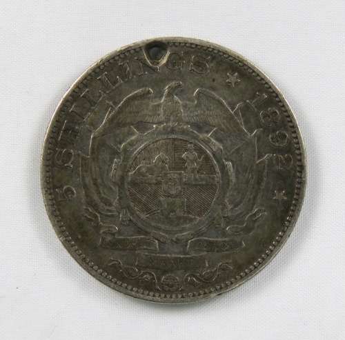 Filler, ZAR Kruger 5 Shillings Double Shaft (Holed)