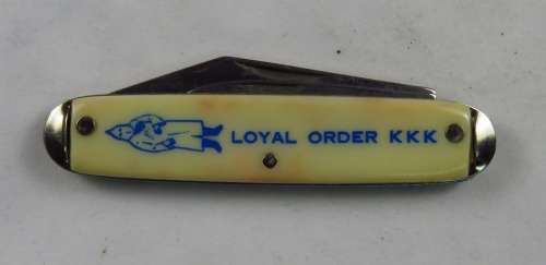 Vintage Loyal Order KKK Pocket Knife