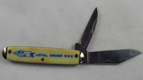 Vintage Loyal Order KKK Pocket Knife
