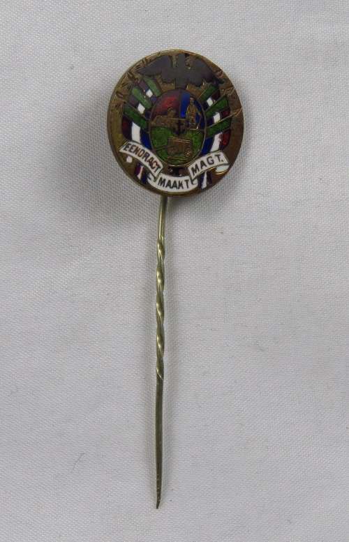 ZAR Coat of Arms Enameled Cufflinks & Pin (Boer War Period)