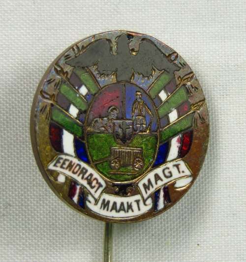 ZAR Coat of Arms Enameled Cufflinks & Pin (Boer War Period)