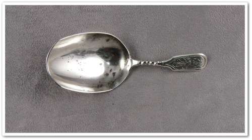 Russian Silver Tea Caddy Spoon - Moscow 1888