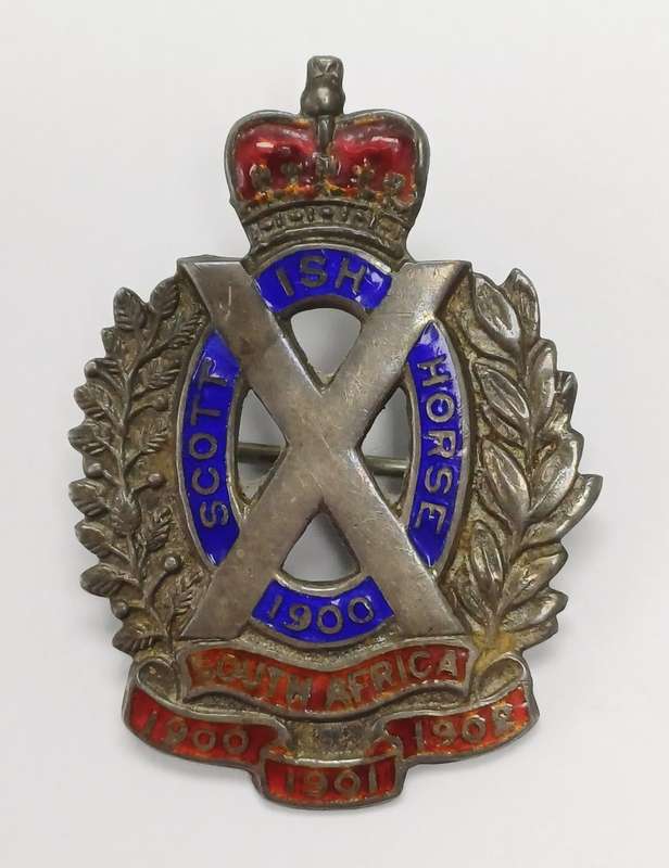 Rare Boer War Scottish Horse 1900 Sterling Silver Regimental Brooch