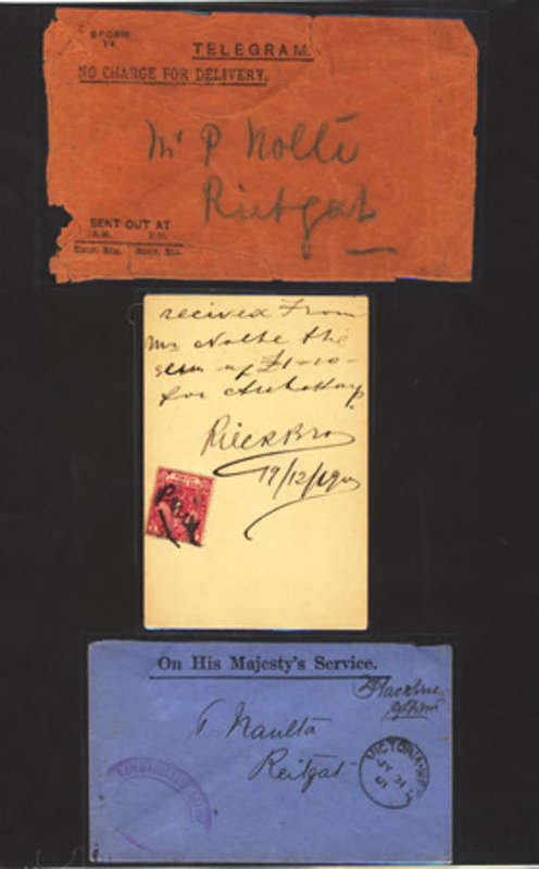 Boer War Two Covers and One Receipt