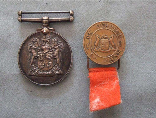 South Africa Services & "On Service" Bronze Badge
