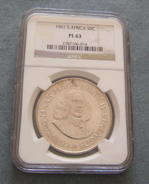 NGC 1961 South Africa 50 Cents PL63