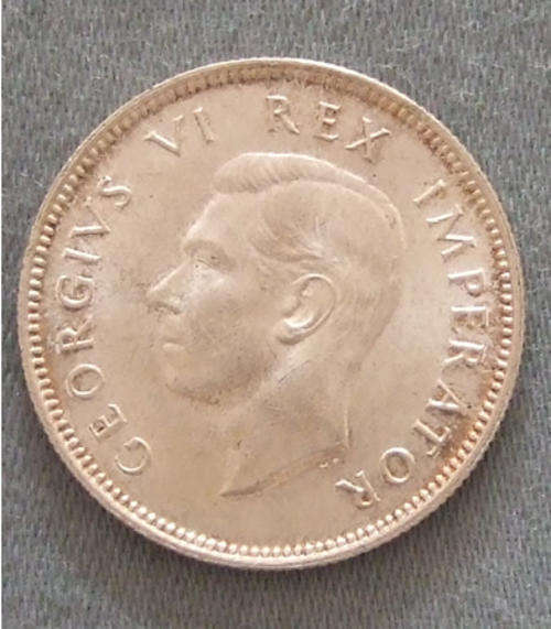 South Africa One Shilling 1945 AUNC