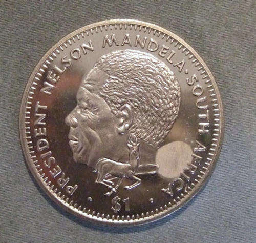 Nelson Mandela Liberia $1 Proof Coin