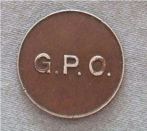 South Africa G.P.O. Silver No Value One Shilling Token