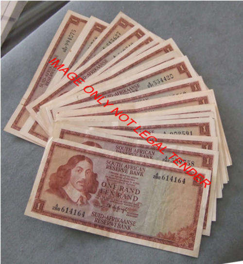*Bulk Buy* R1 Large A Series T W de Jongh x 28 Notes VF