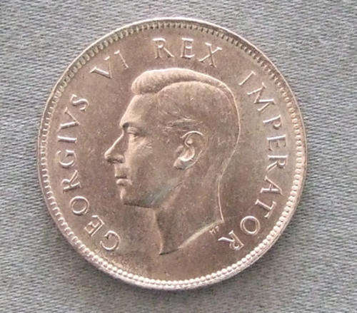 South Africa 2 Shillings 1944 EF (Semi Scarce Date)